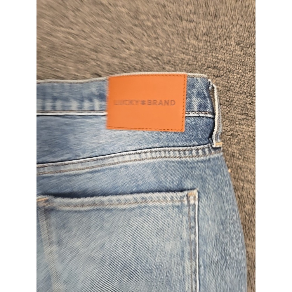 Lucky Brand Zoe High Rise Straight Jeans Womens 14/32L Blue Studded NWT - Picture 6 of 11